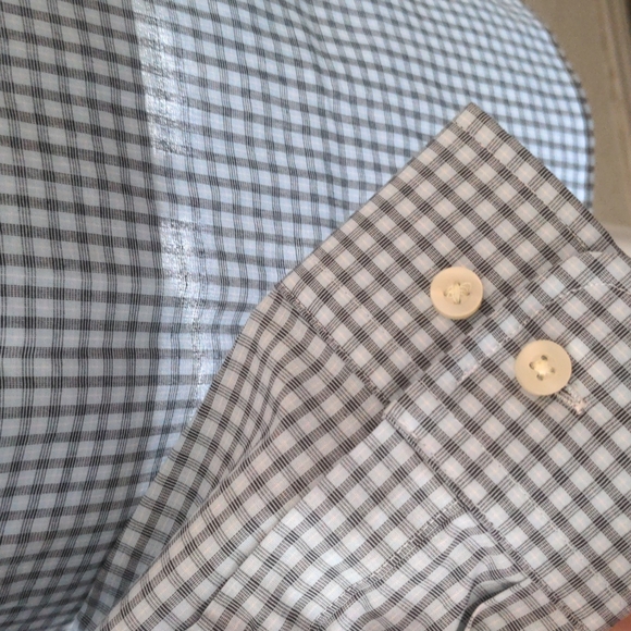 Goodfellow Women's Long Sleeve Plaid Blue & Black Dress Shirt. Size S NWT - Picture 7 of 8